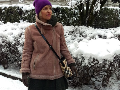 Pink aviator jacket