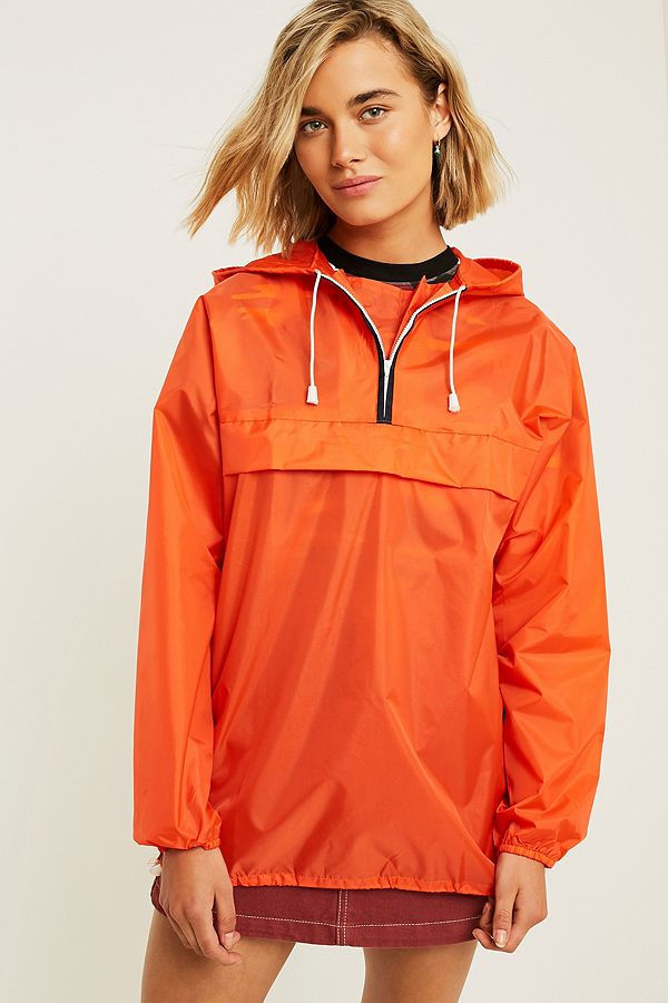 Urban Renewal Vintage Surplus Orange Half-Zip Cagoule