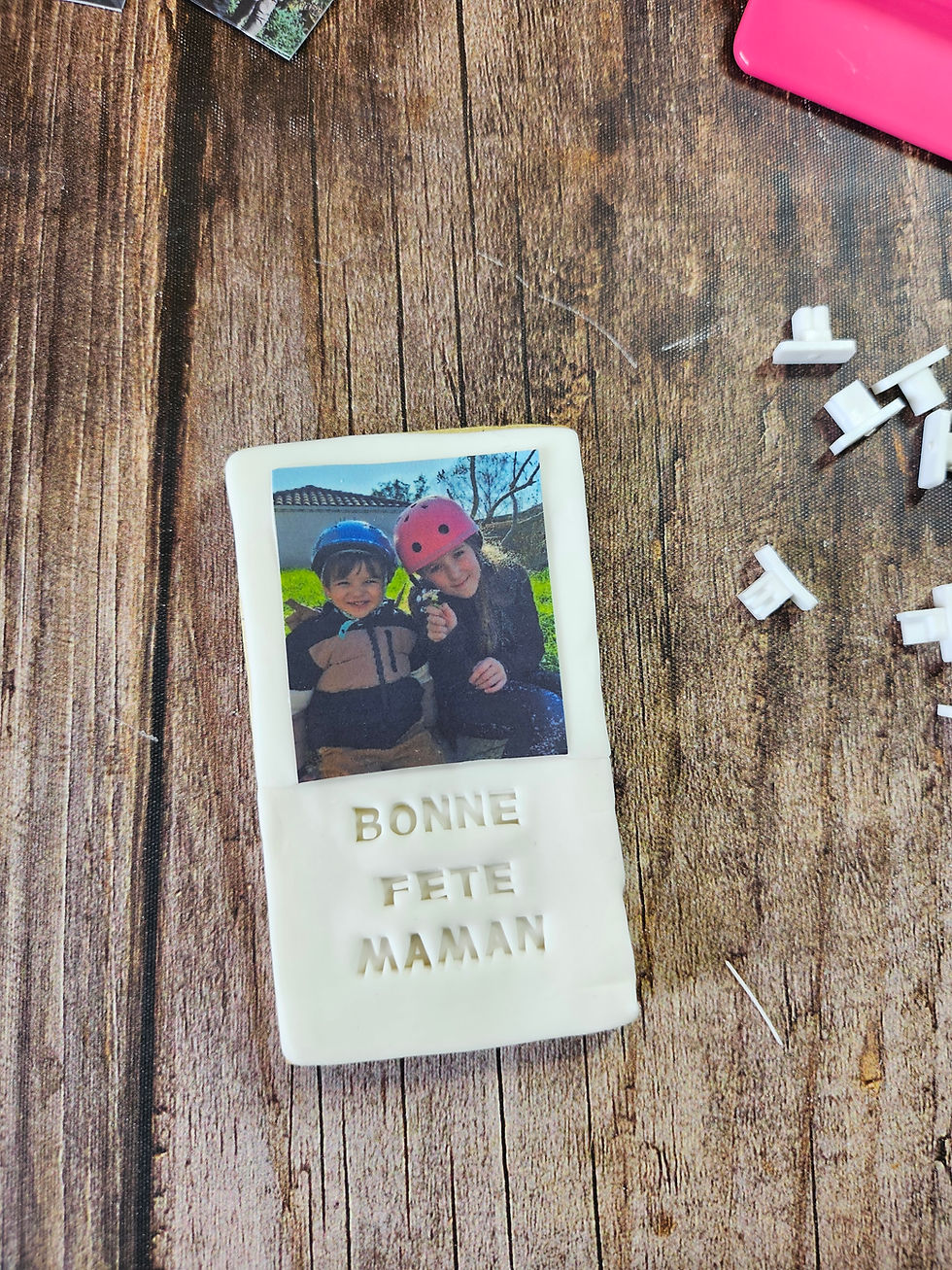 Miniature : Biscuit Polaroid Personnalisé - Photo & Message