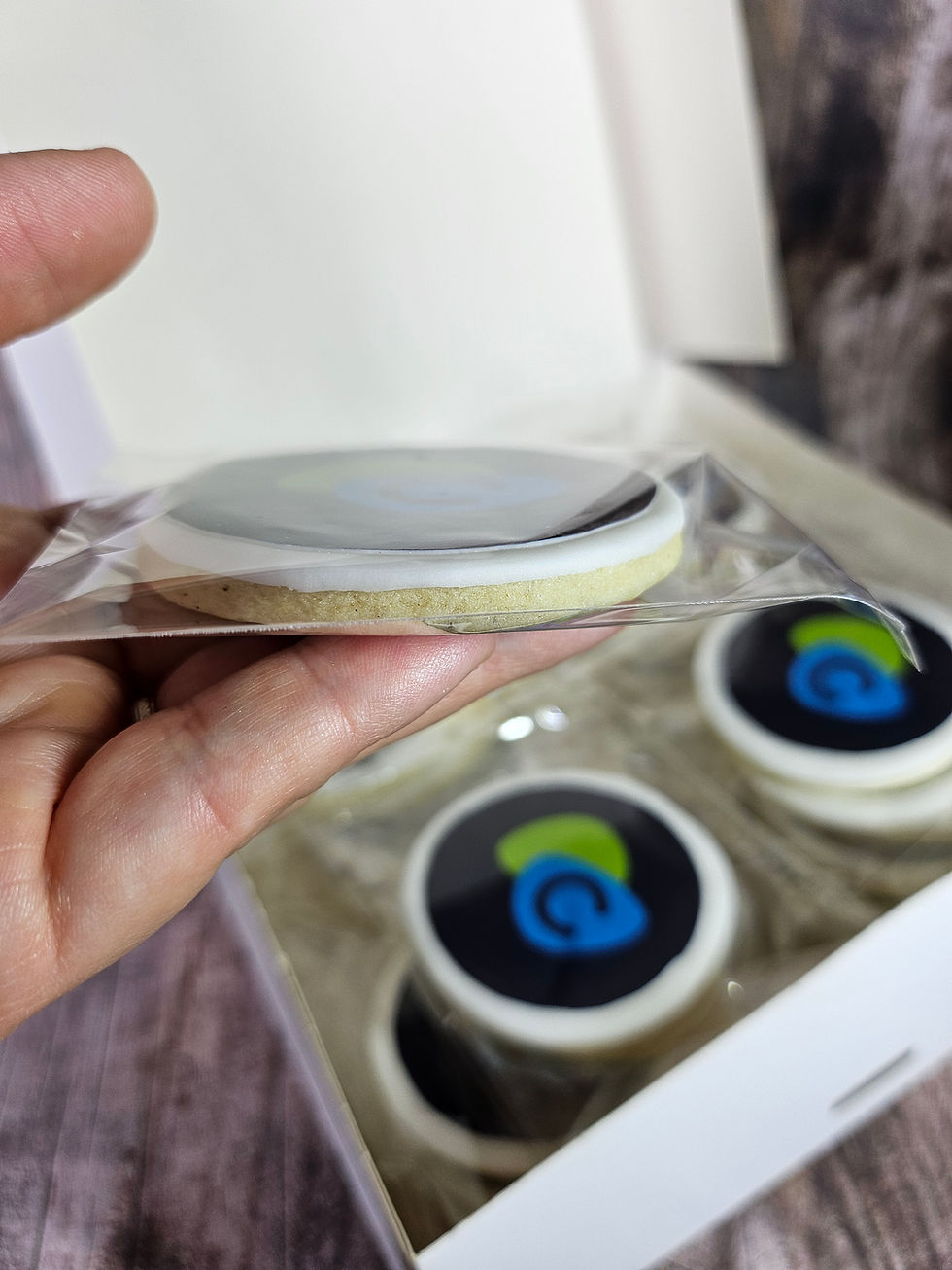 Miniature : Biscuit personnalisé avec impression alimentaire vue de profil