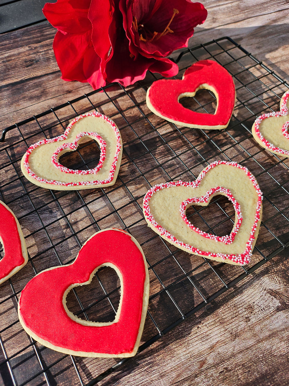 4 Biscuits cœur fourrés à la pâte à tartiner - grand format