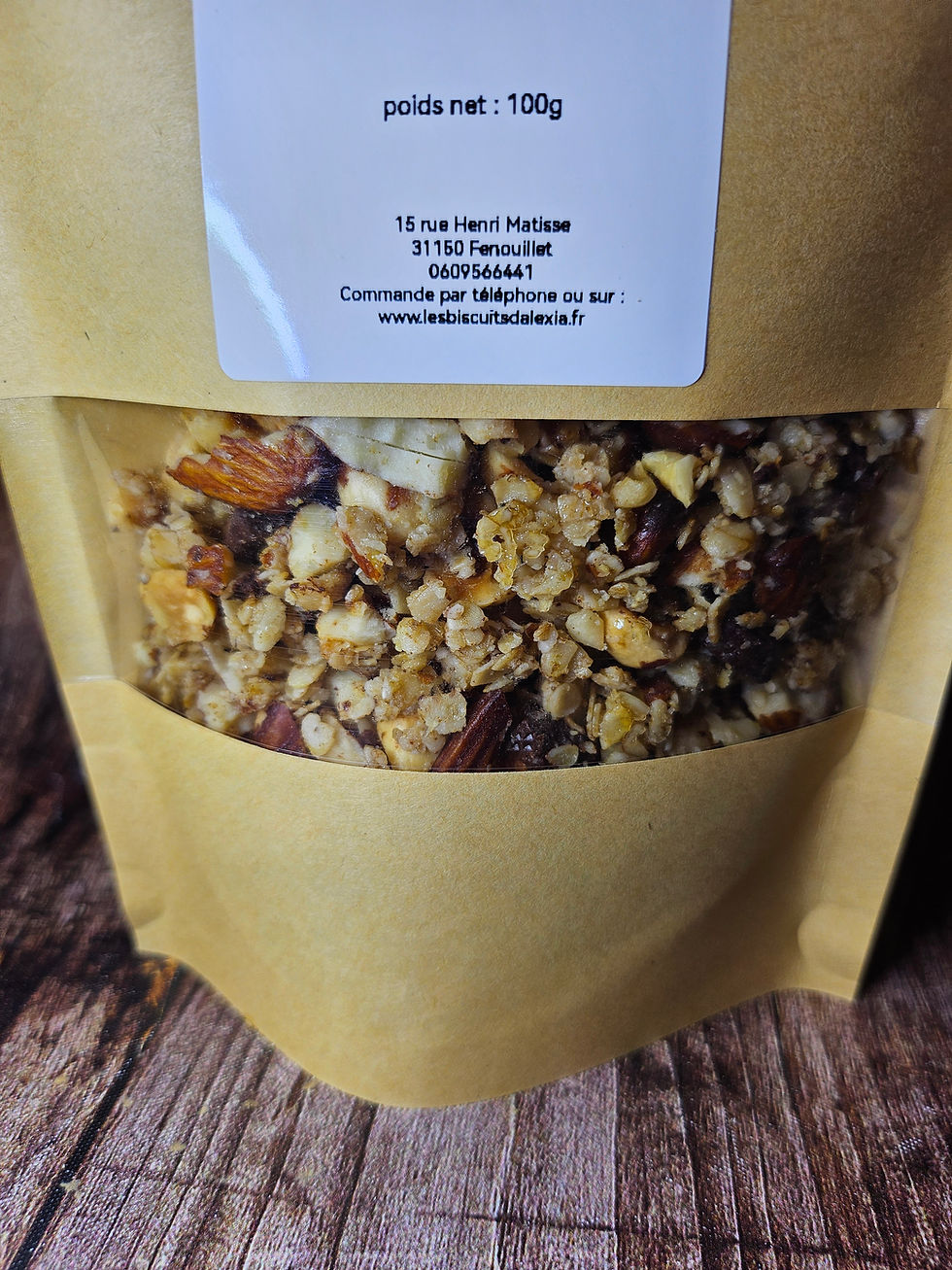 Miniature : Granola maison amandes noisettes pépites de chocolat - sachet 250 grammes