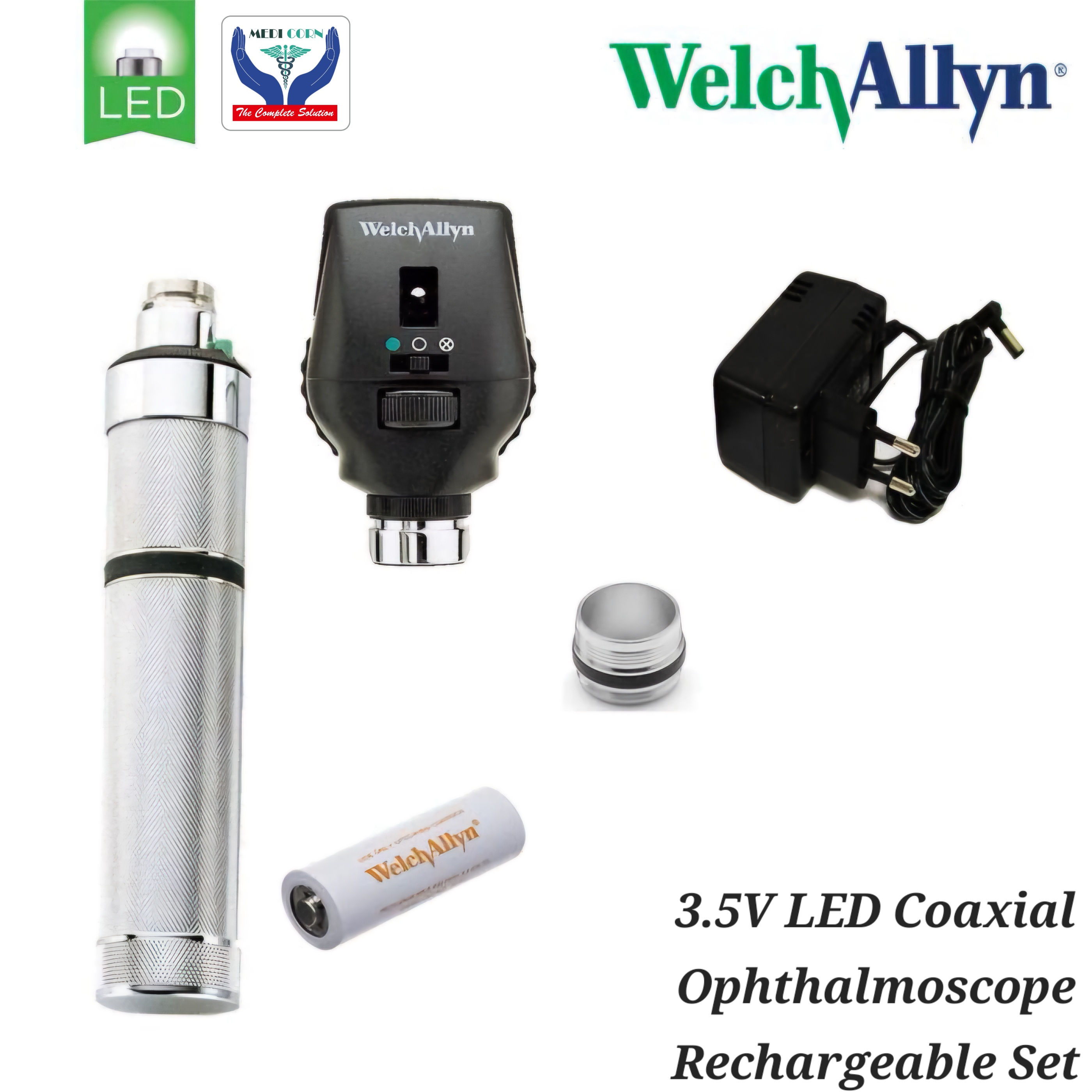 Welch Allyn Rechargeable LED Coaxial Ophthalmoscope