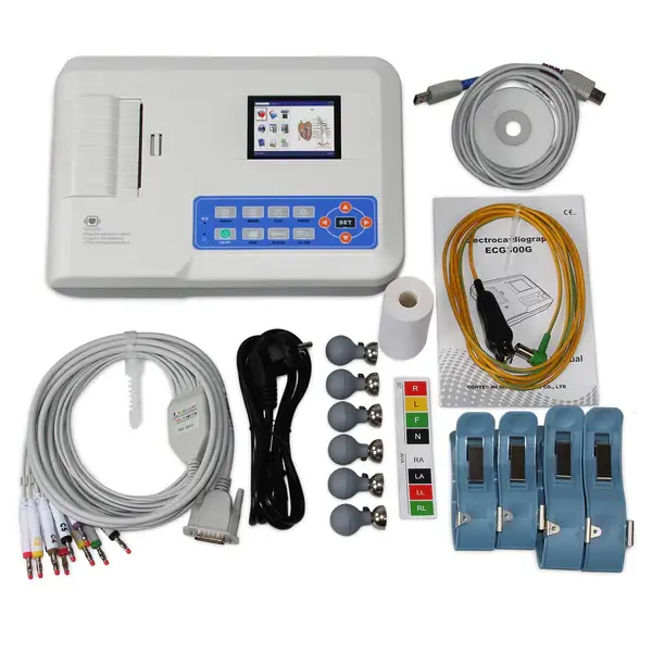 Thumbnail: CONTEC ECG300G Electrocardiograph, Digital 3 Channel ECG Machine