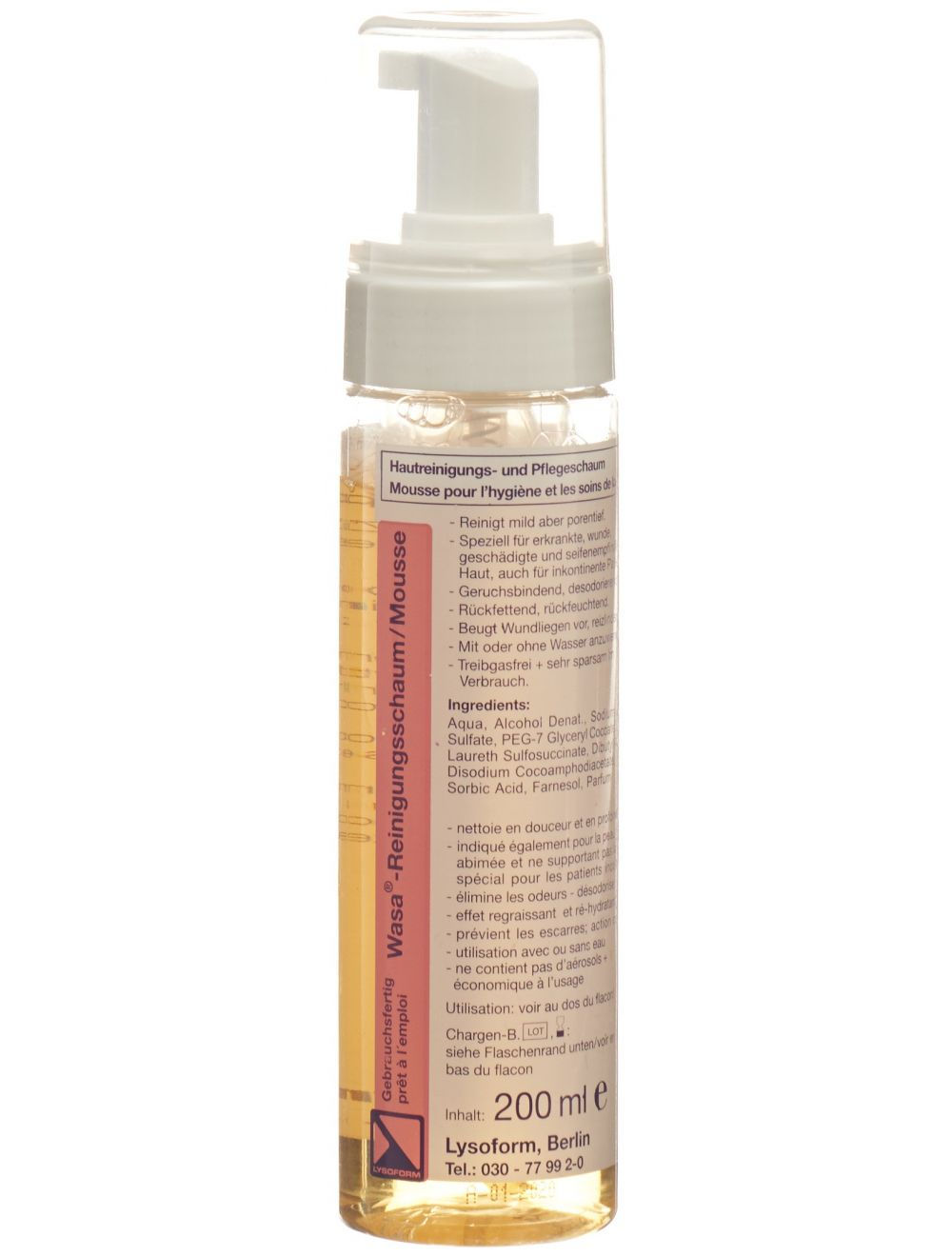 Wasa Reinigungsschaum Mousse Foam Spray 200mL Bottle