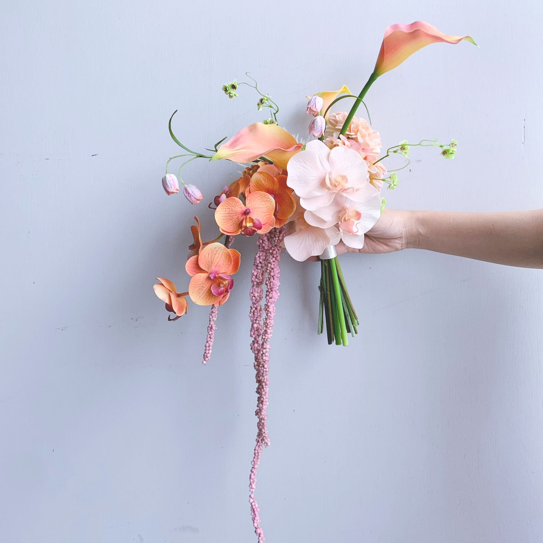 Wedding Bouquet "apricot" medium size