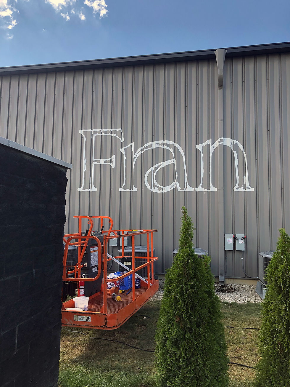 Hand painted sign