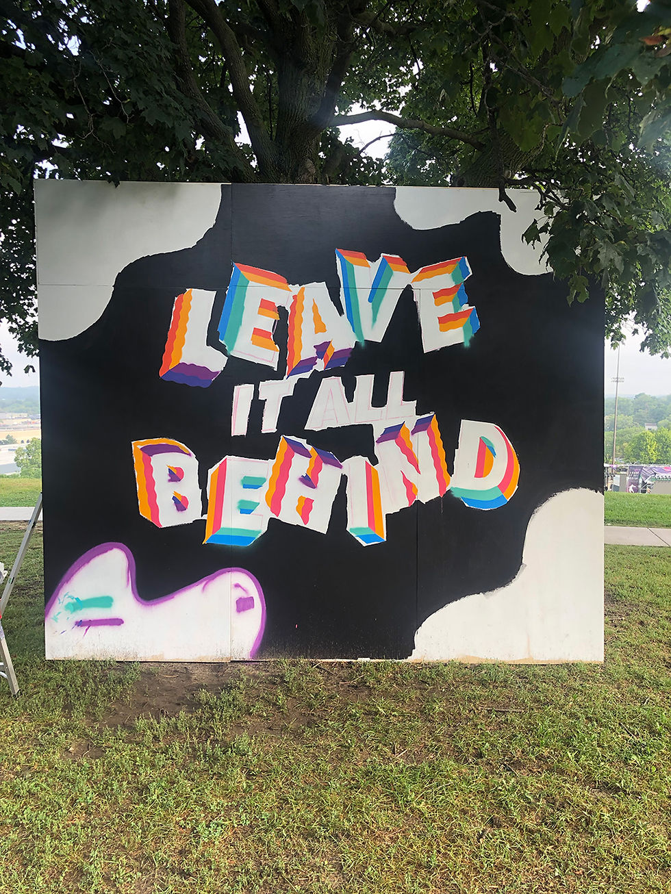 colorful mural being painted