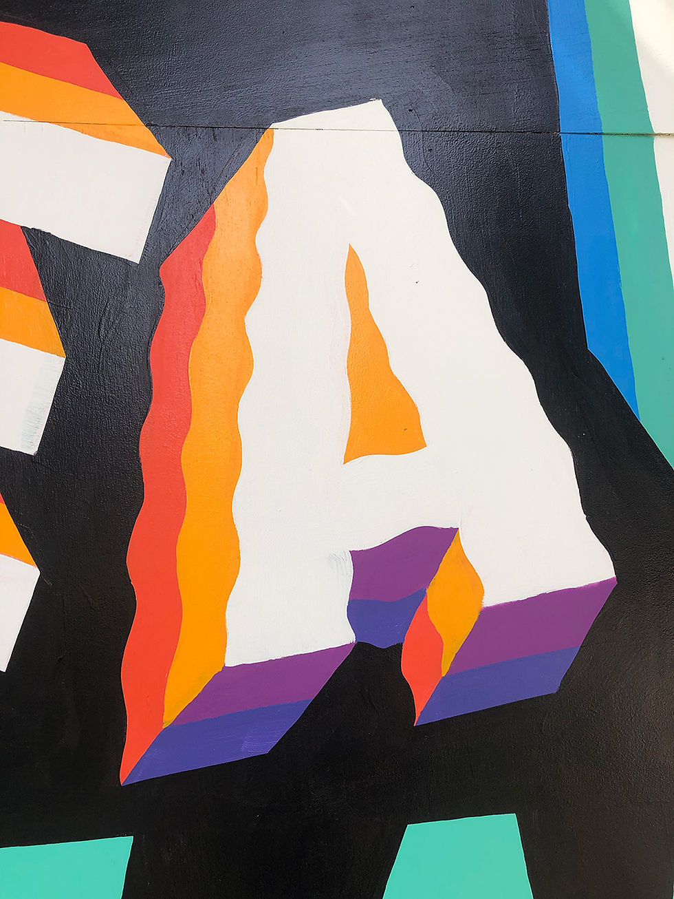 vibrant hand painted letter
