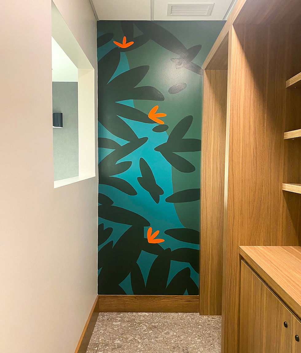 mini mural in a small space