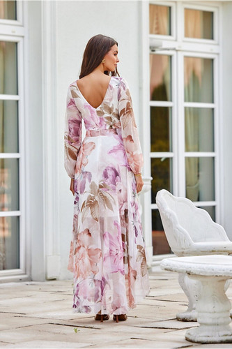 ストゥディオス　Asymmetric Tailored Dress Compact Stretch Asymmetric Collar Tailored Full Skirt Maxi