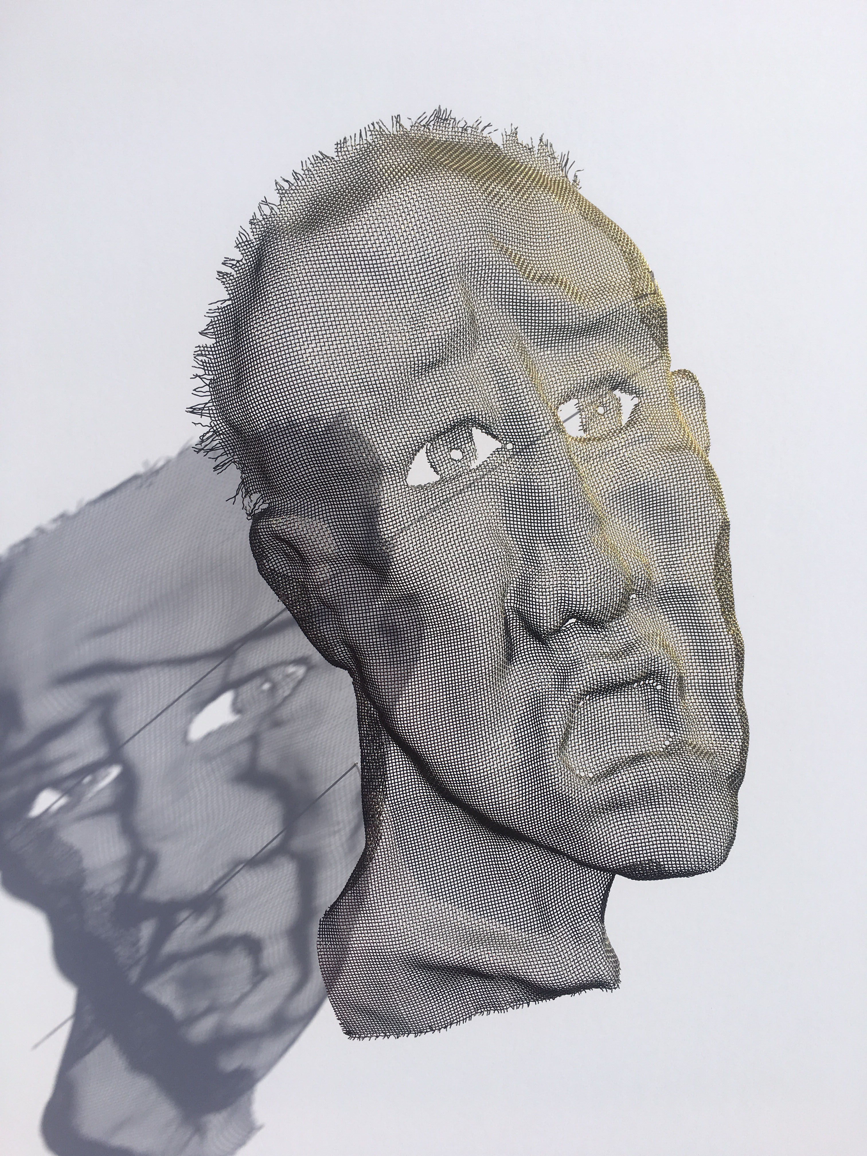 wire mesh sculpture portraits