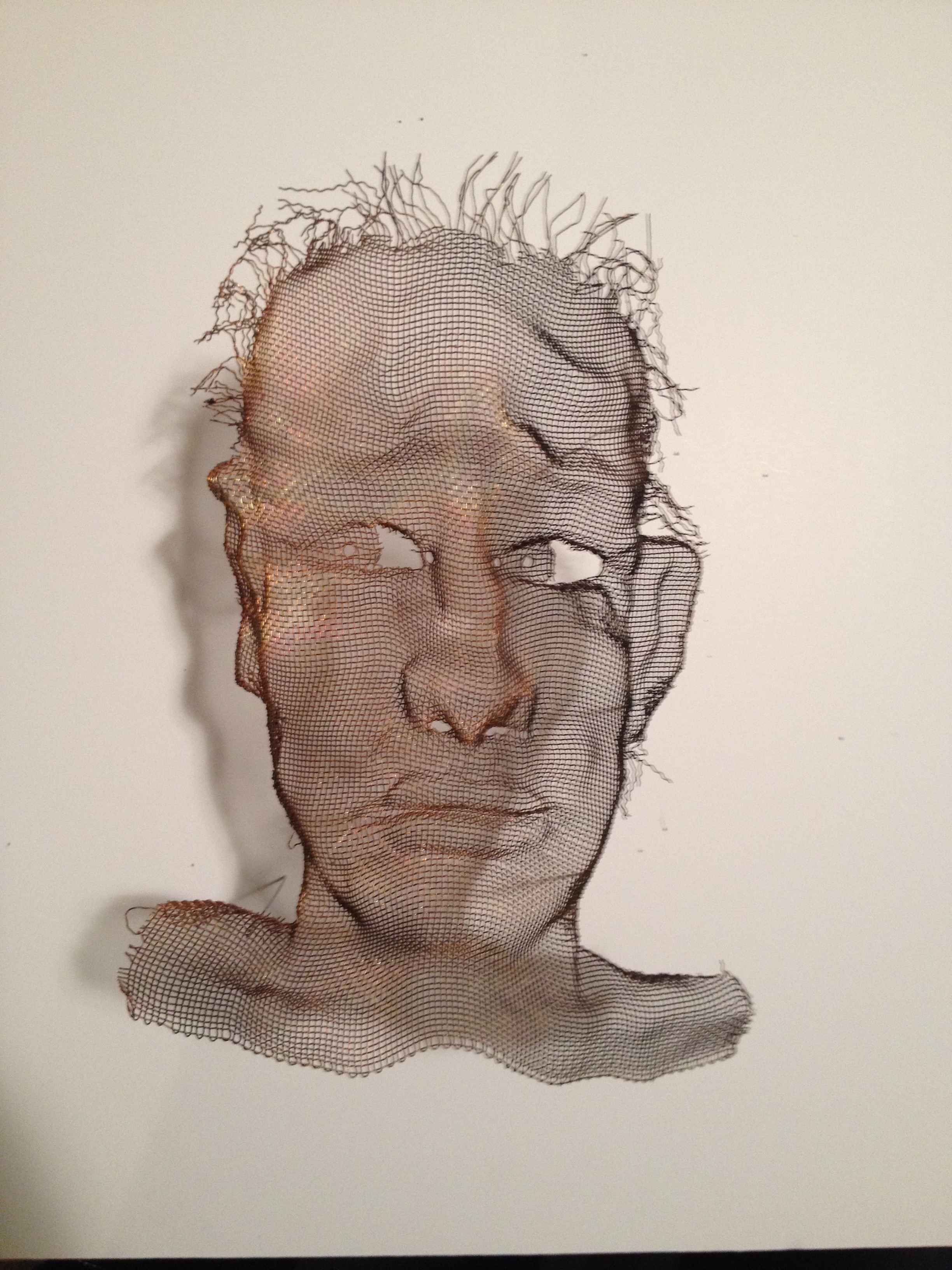 wire mesh sculpture portraits