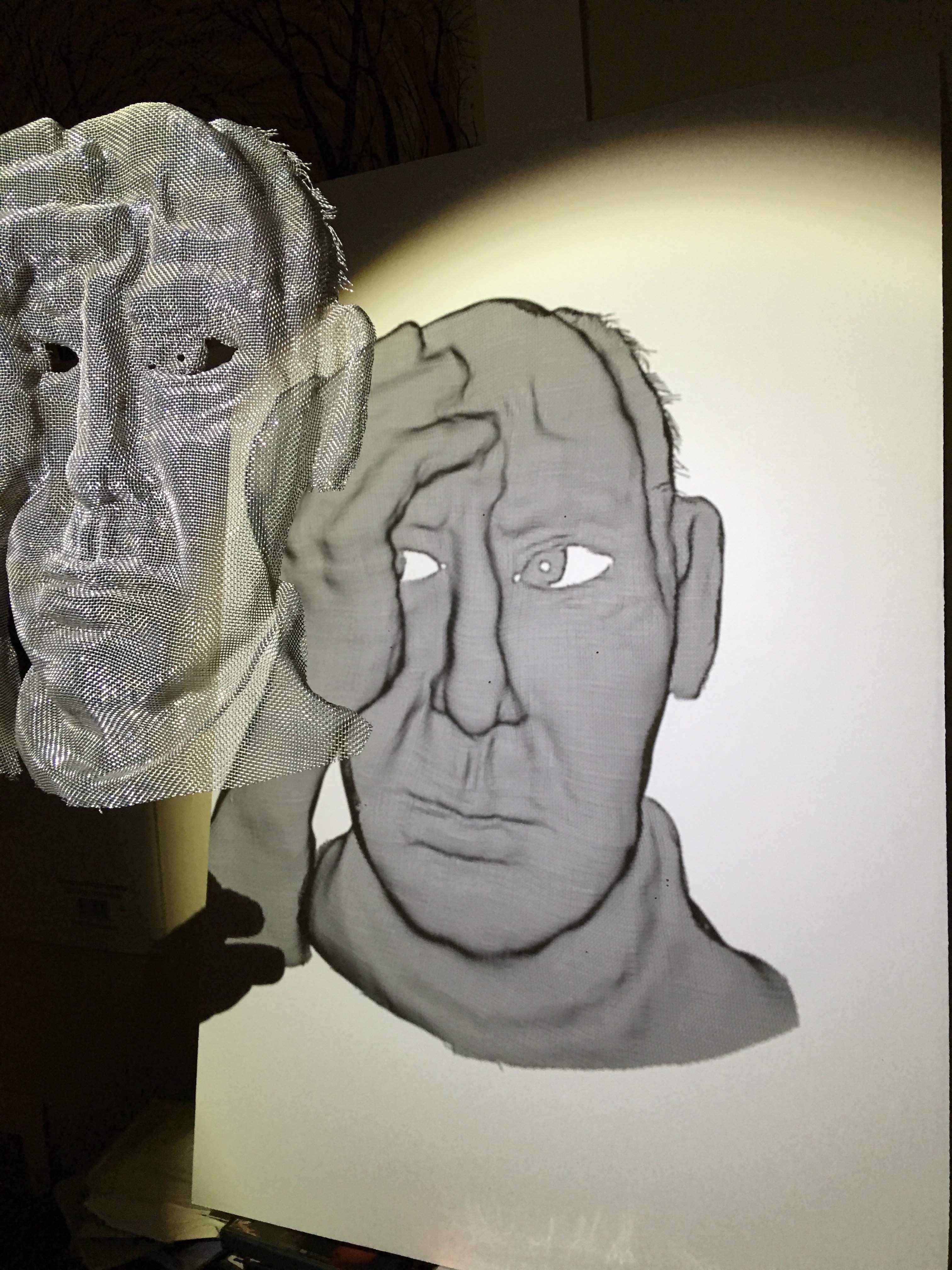 wire mesh sculpture portraits
