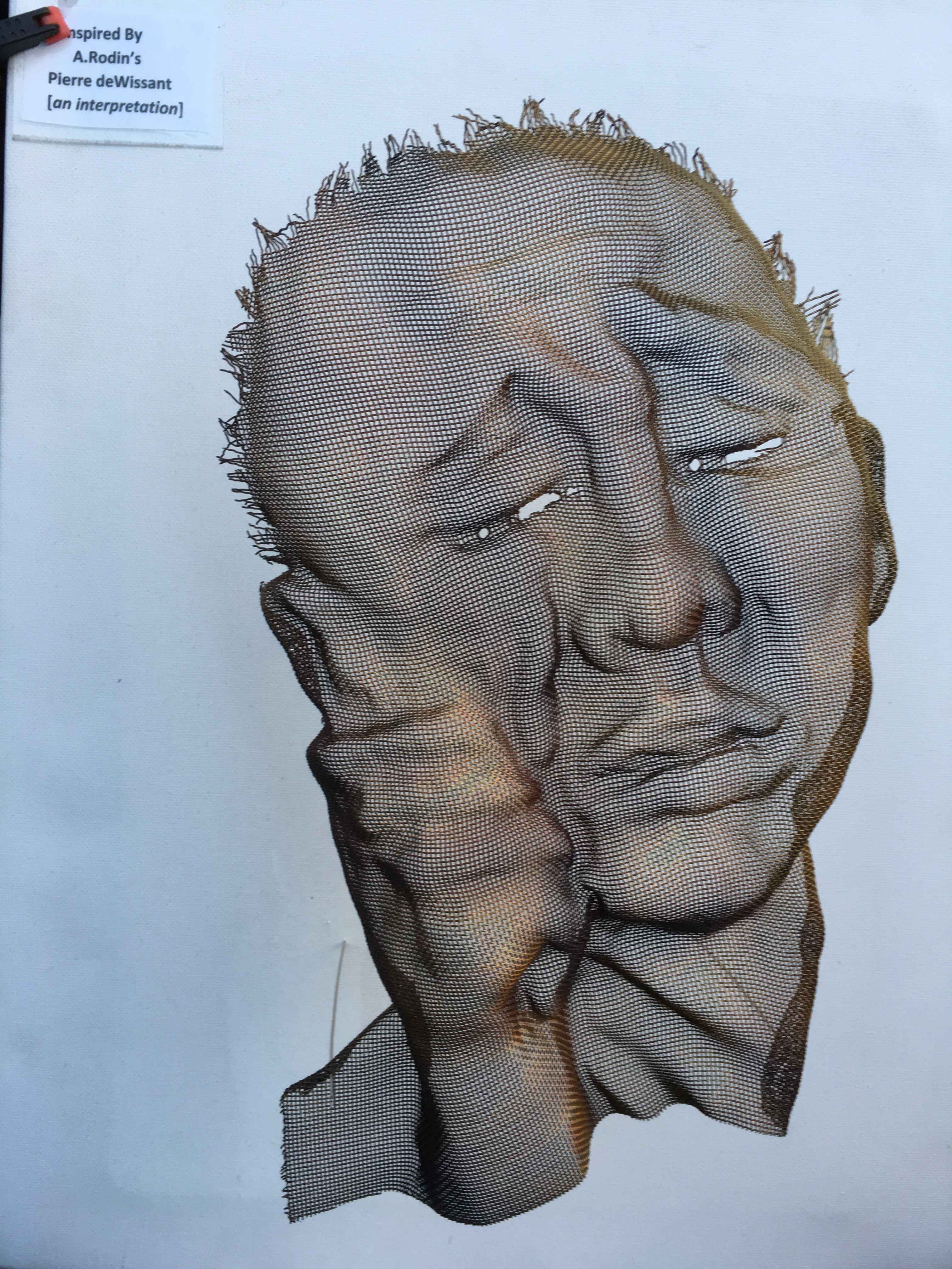 wire mesh sculpture portraits