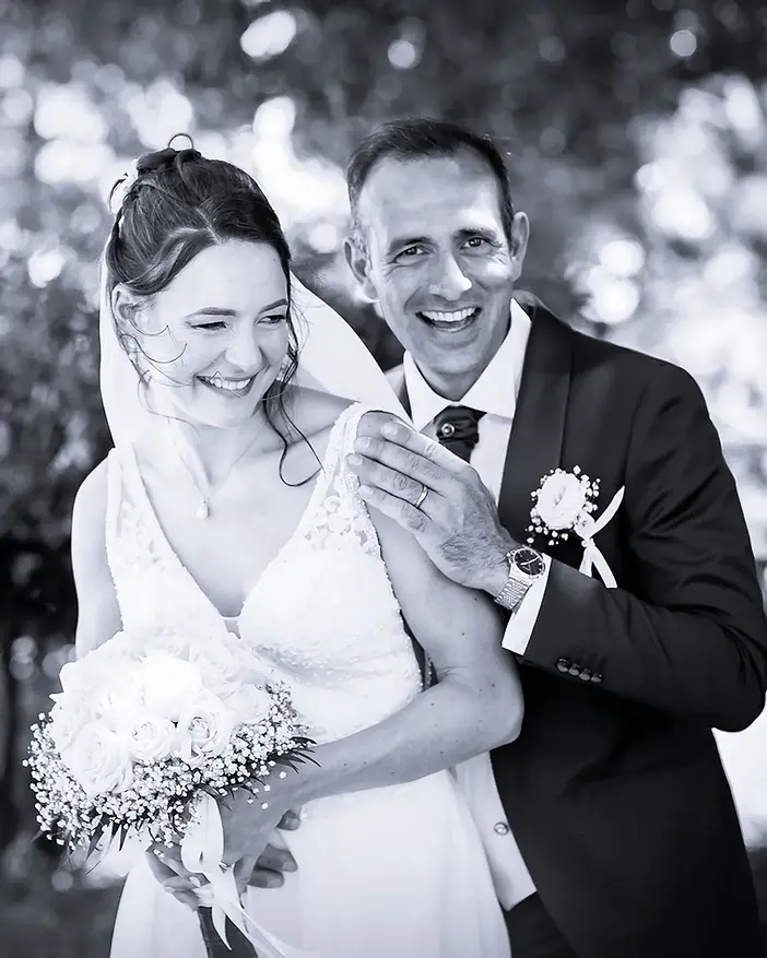 Sposi felici ed emozionati