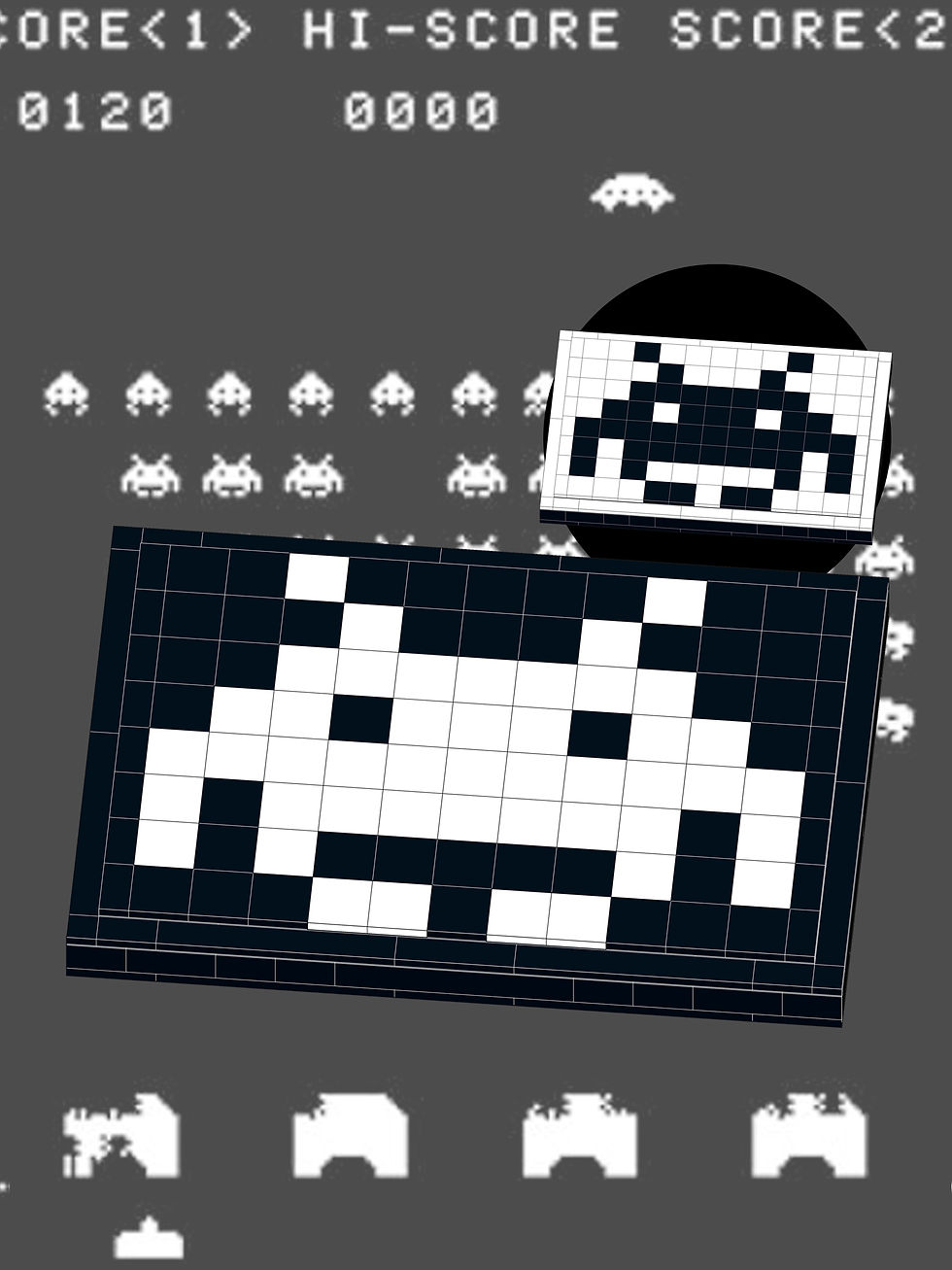 Thumbnail: Space Invader Street Art Wall Mosaic LEGO Set, by Little Big Art
