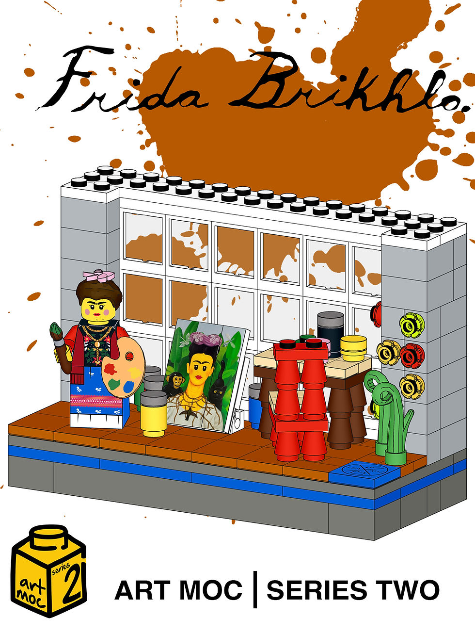 Thumbnail: Frida Kahlo Studio Art MOC LEGO Set, by Little Big Art