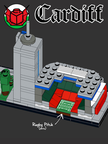 Cardiff Skyline LEGO® Set, by Cymru Bricks