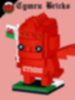 Thumbnail: Welsh Dragon BrickHeadz LEGO Set, by Cymru Bricks