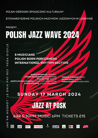 Polish Jazz Wave 2024 - Stowarzyszenie Polskich Muzyków Jazzowych w Londynie - Tomasz Zyrmont - Jazz at POSK