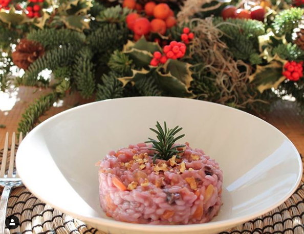 Risotto a base di rainbow carrots