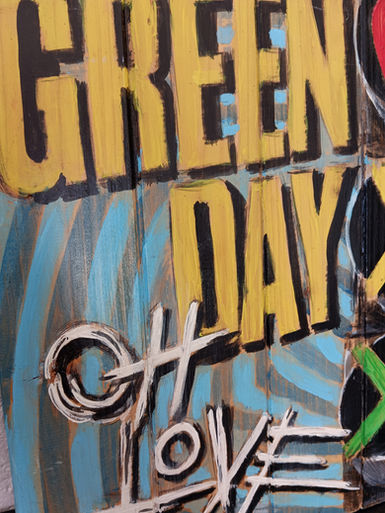Quadro Green Day Cover Album Acrilico su Legno