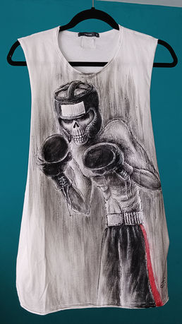 Boxeur canotta personalizzata disegnata dipinta a mano
