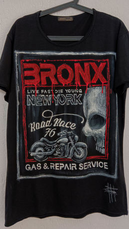 Bronx Vintage cover t-shirt personalizzata dipinta a mano