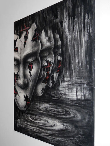 Quadro "Figuranti Silenti" , Acrilico su tela