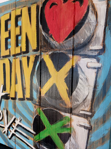 Quadro Green Day Cover Album Acrilico su Legno