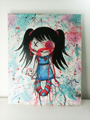 Dolls , quadretto Acrilico su tela