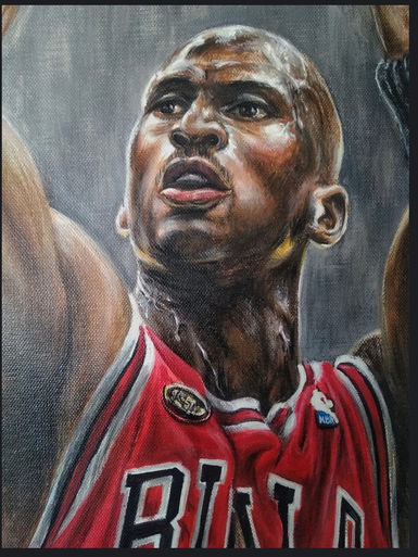 Quadro Michael Jordan Acrilico su tela