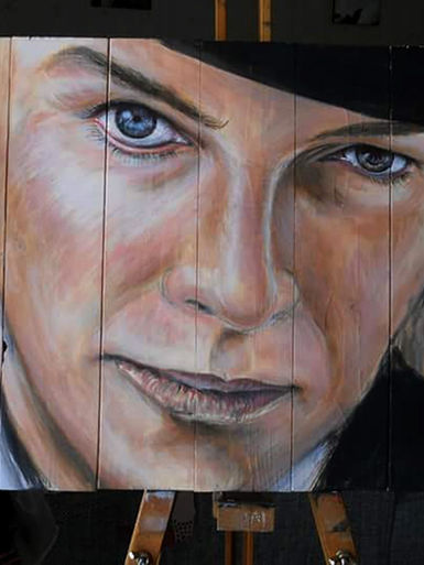 Quadro David Bowie, ACrilico su legno