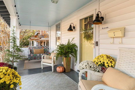 Inviting Front Porch in Fall