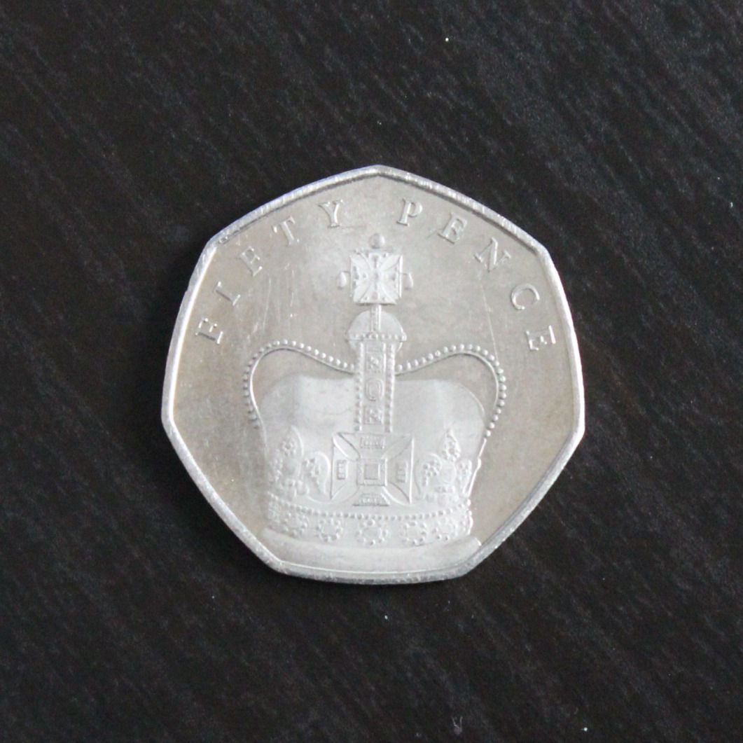 2018 Isle of Man Sapphire Jubilee 50p - The St Edwards Crown