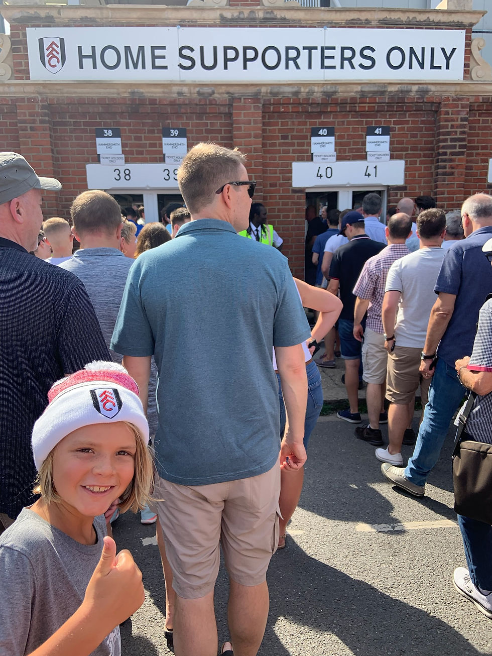 Queue to enter Craven Cottage