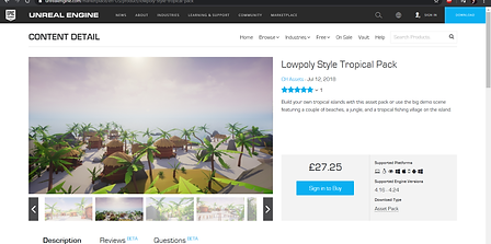 Unreal Marketplace Tropical Pack.png