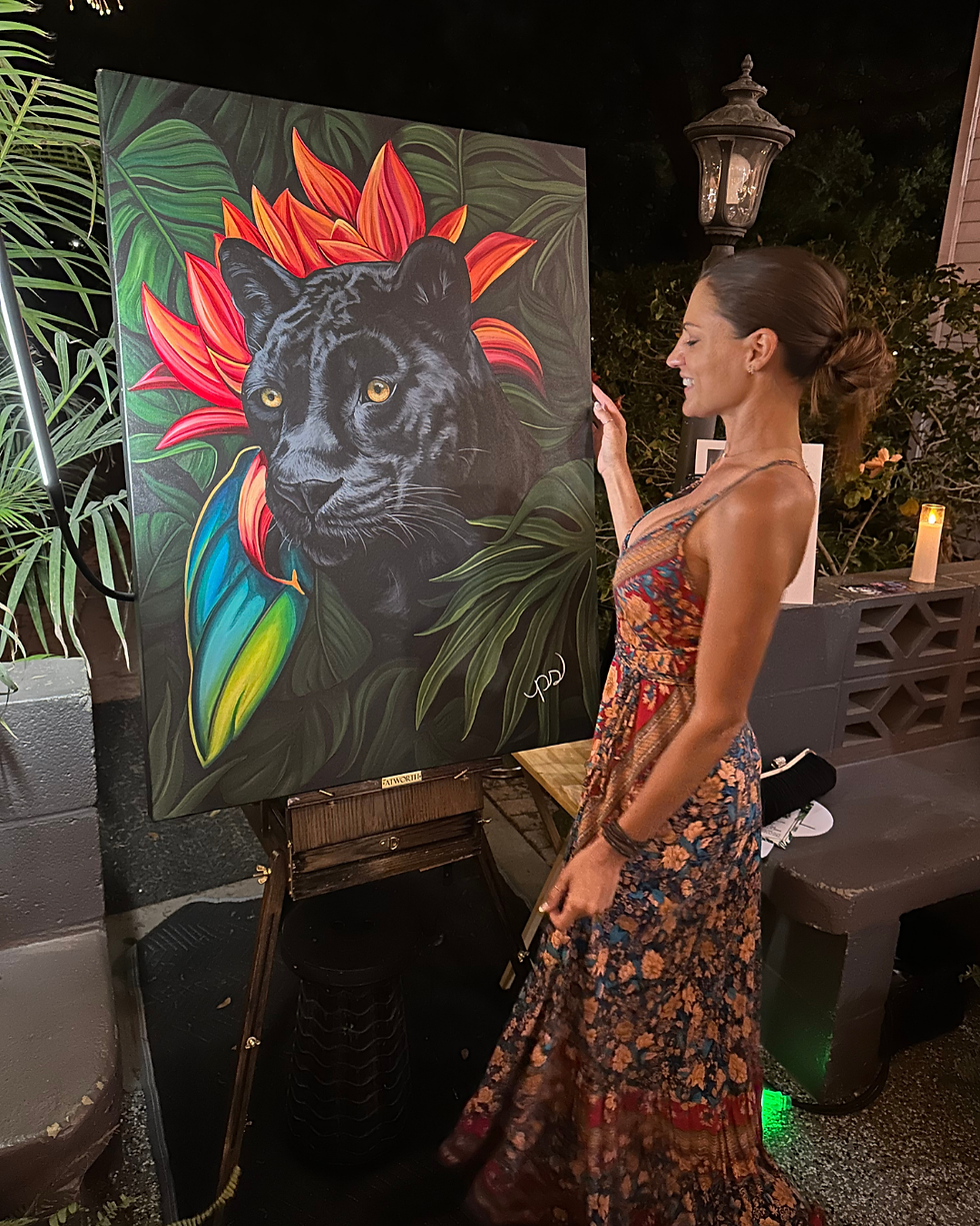 Artist in studio