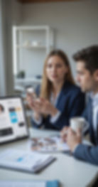 Digital marketing professionals refining patient-focused content for hair transplant clinic websites