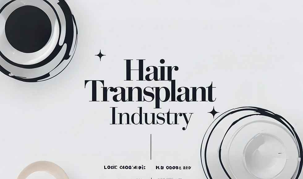 Decorative element for hair transplant clinic website design