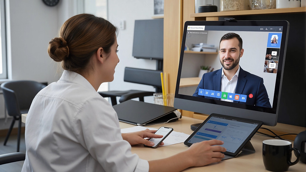 Virtual consultation setup for digital hair transplant patient appointments