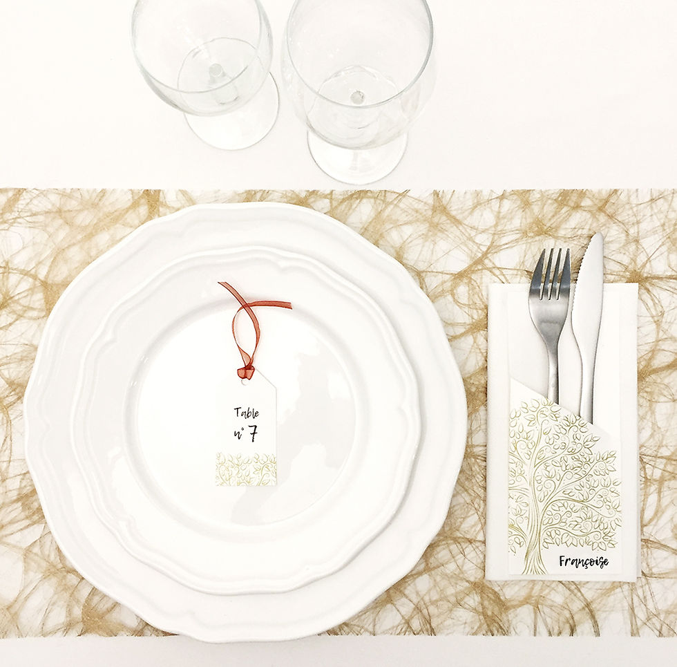 Porte nom et serviettes