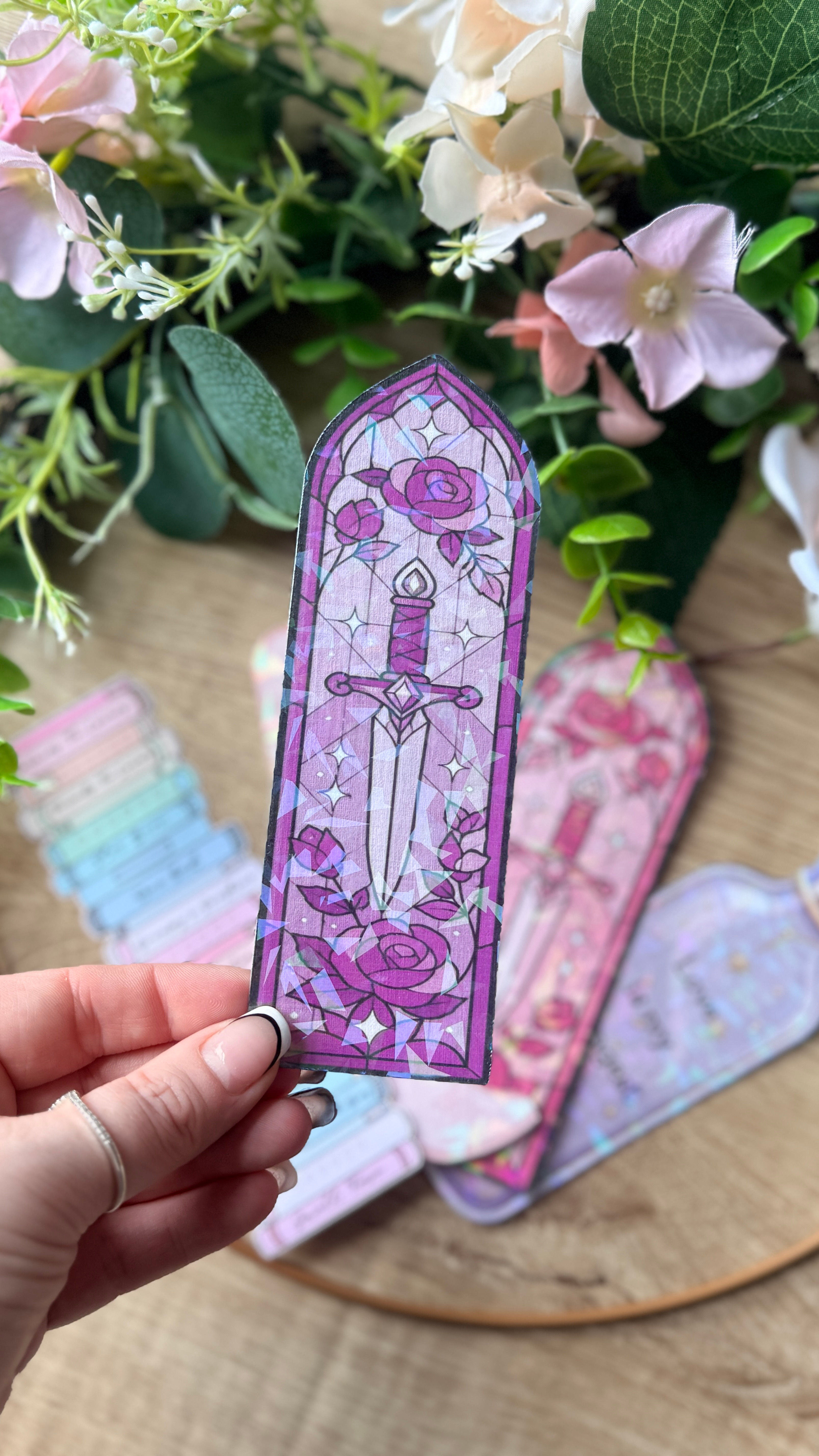 Purple Stained Glass Bookmark