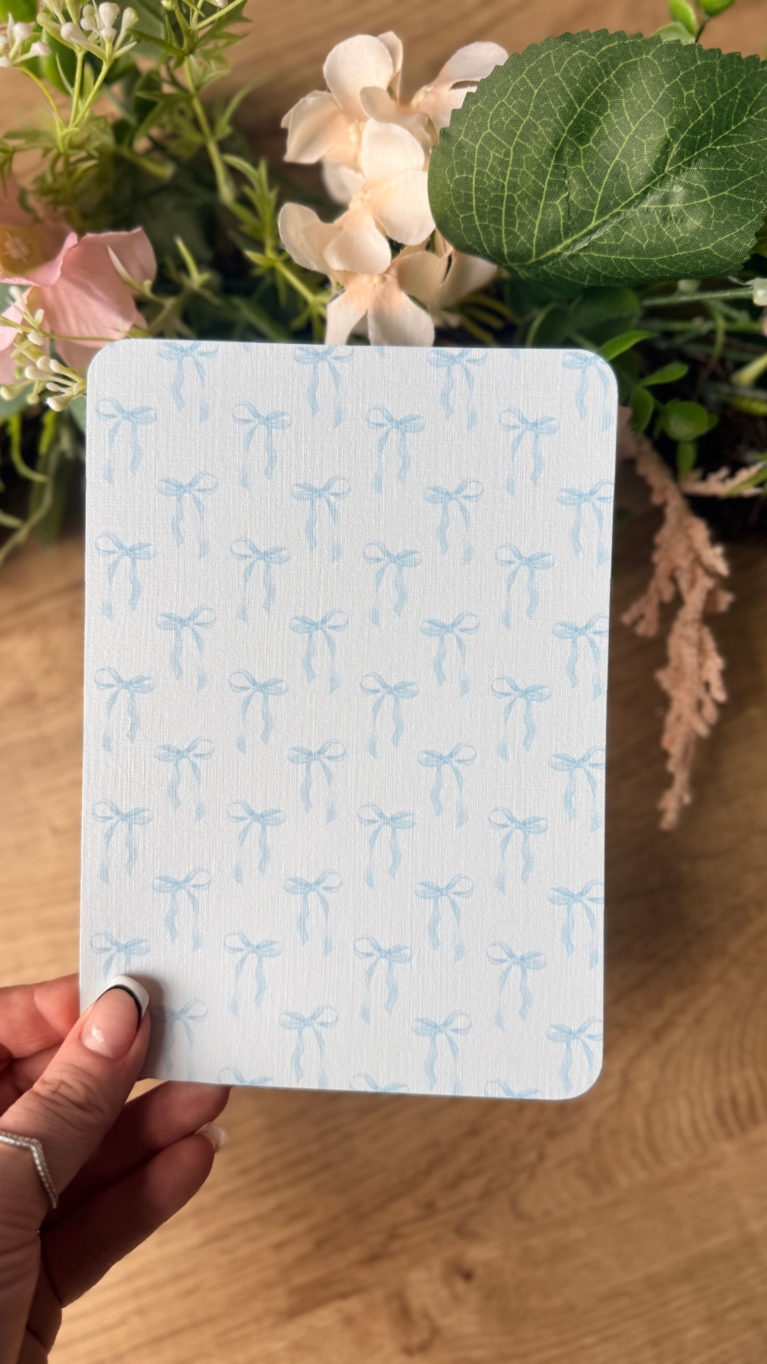 Blue Bow Kindle Insert