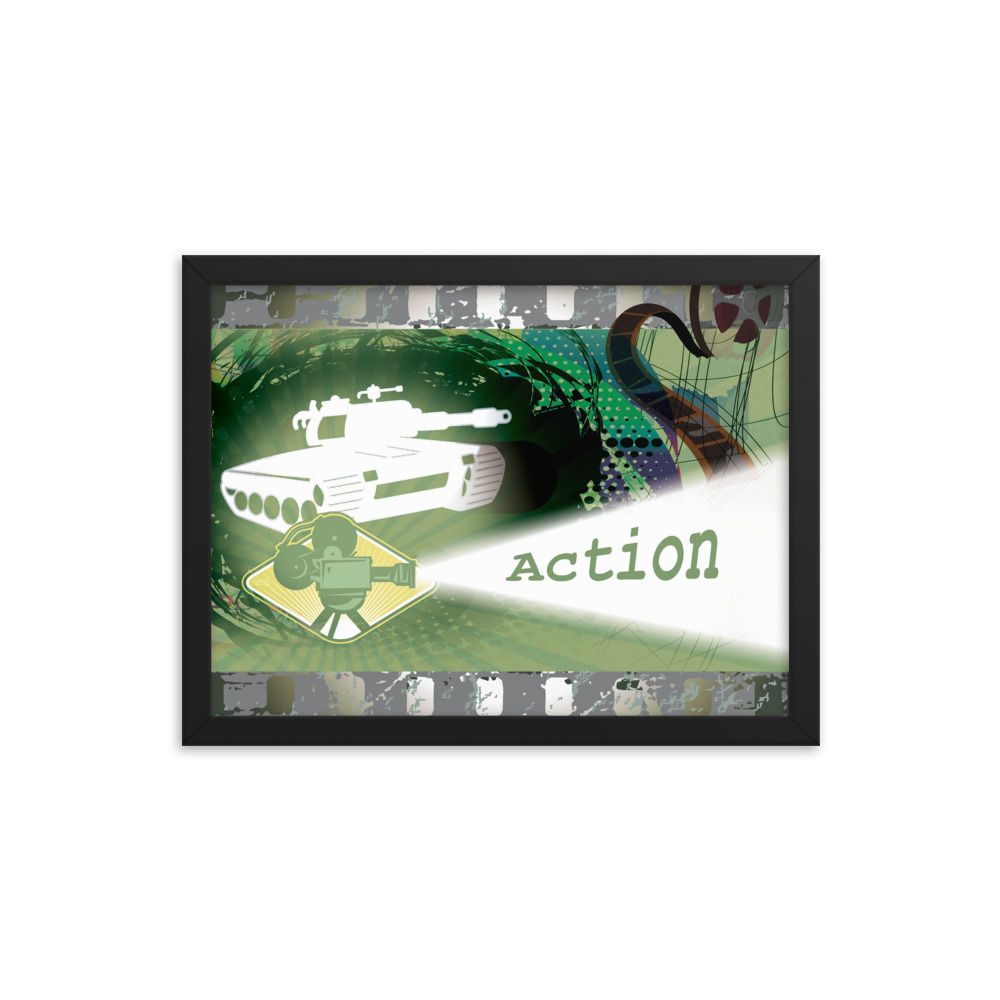 Action Movie wall art for you movie room, living room, or man cave.
