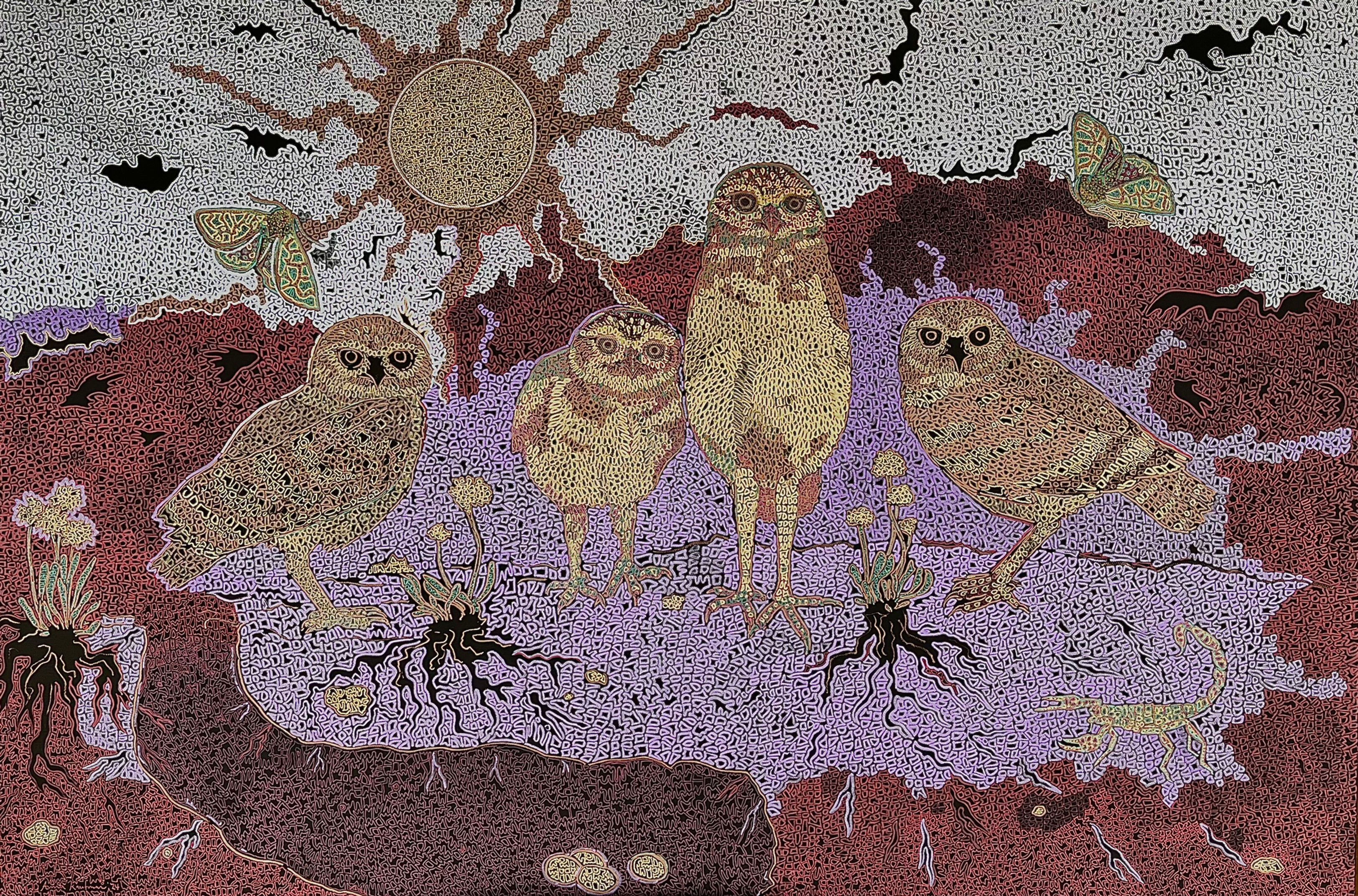 Burrowing Owl Quartet