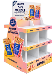 Quaker Oats Muesli multi-sided retail display