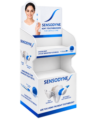 Sensodyne branded floor standing display
