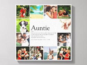 Best Deals! Modern 12 Photo Collage Auntie Aunt Definition Canvas Print